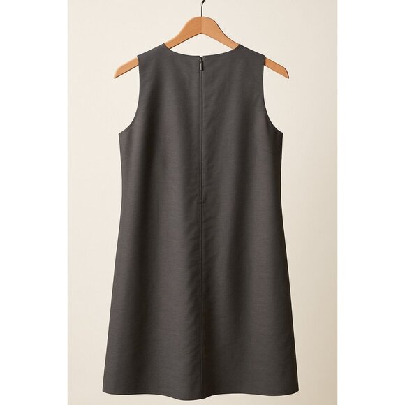 Tibi Asymmetrical Sleeveless 3 Snap Shift Dress Black Sz O Contemporary Artsy - Picture 2 of 10